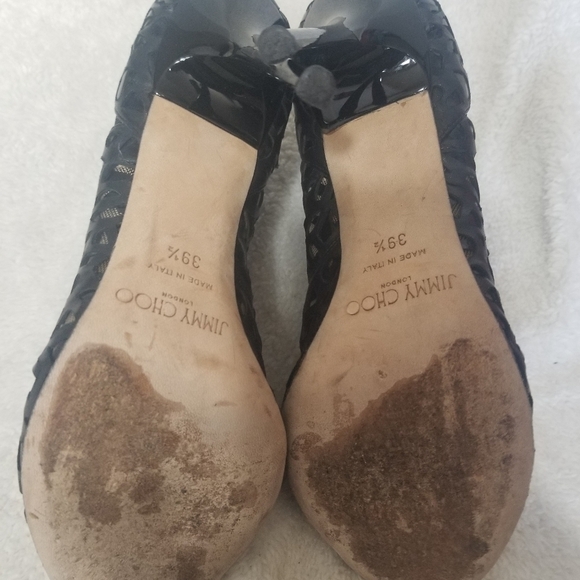 PRICE DROP-Jimmy Choo Tactic Napa Laser Cut Lace-Up Booties Size 39 1/2 - Picture 5 of 7